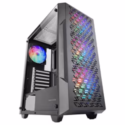 Boîtier Gaming ATX - Mars Gaming - MC-GEO - 4 Ventilateurs FRGB 120mm - Panneau Mesh - Verre Trempé