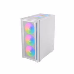 Mars Gaming MC-AIRW, Midi Tower, PC, Blanc, ATX, micro ATX, Mini-ITX, Mesh, SGCC, Verre trempé, Jouer