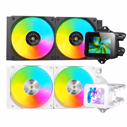 Mars Gaming MLVISION240W système de refroidissement d’ordinateur Processeur Refroidisseur de liquide tout-en-un 12 cm Noir