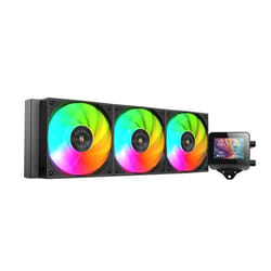 Mars Gaming MLVISION360 système de refroidissement d'ordinateur Processeur Refroidisseur de liquide tout-en-un 12 cm Noir