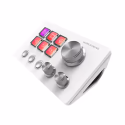 Mars Gaming MSDTWOW, Blanc, 9 boutons, Boutons, Rotatif, 132 mm, 81 mm, 61 mm