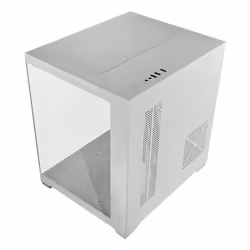 Mars Gaming MC-VIEW2W, Mini Tower, PC, Blanc, micro ATX, Mini-ITX, Métal, Verre trempé, Jouer
