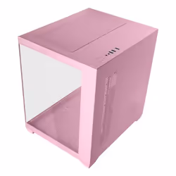 Mars Gaming MC-VIEW2P, Mini Tower, PC, Rose, micro ATX, Mini-ITX, Métal, Verre trempé, Jouer
