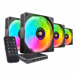 Mars Gaming MFSI4KIT, Ventilateur, 12 cm, Noir