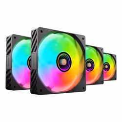 Mars Gaming MFSI4KIT système de refroidissement d’ordinateur Boitier PC Ventilateur 12 cm Noir