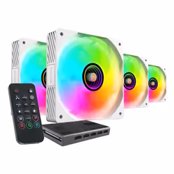 Mars Gaming MFSI4KITW, Ventilateur, 12 cm, Blanc