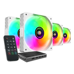 Mars Gaming MFSI4KITW système de refroidissement d’ordinateur Boitier PC Ventilateur 12 cm Blanc