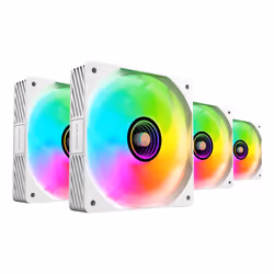 Mars Gaming MFSI4KITW système de refroidissement d’ordinateur Boitier PC Ventilateur 12 cm Blanc