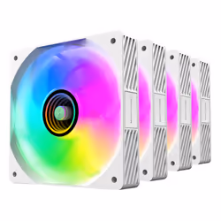 Mars Gaming MFSI4KITW système de refroidissement d'ordinateur Boitier PC Ventilateur 12 cm Blanc - Vue supplémentaire 4