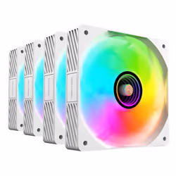 Mars Gaming MFSI4KITW système de refroidissement d'ordinateur Boitier PC Ventilateur 12 cm Blanc - Vue supplémentaire 5