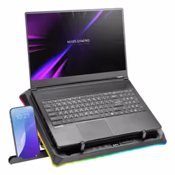 Mars Gaming MNBC-ULTRA système de refroidissement pour ordinateurs portables 45,7 cm (18") 2400 tr/min Noir - Vue supplémentaire 5