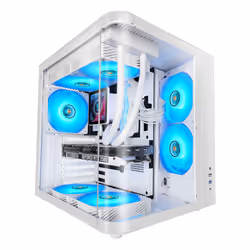 Mars Gaming MC-CURVW, Midi Tower, PC, Noir, Blanc, ATX, micro ATX, Mini-ITX, Gaming, 16,5 cm