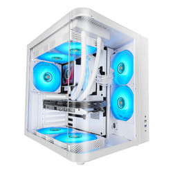 Mars Gaming MC-CURVW Midi Tower Noir, Blanc