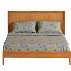 Cette parure de lit double 4 pièces Benetton Fruits comprend : 1 drap plat 180 x 290, 1 drap housse 120 x 200 et 2 taies d'or ...