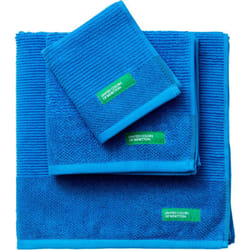 Ensemble de serviettes de bain 3 pièces (Toilette 30x50cm + Mains 50x90cm + Bain 70x140cm) 450GSM 100%Coton Bleu 'Rainbow'
