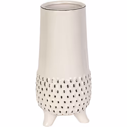 Vase en céramique blanche Matériel: Céramique Couleur blanche Assemblage requis : NON 13x13x27cm