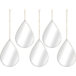 Ensemble de 5 miroirs en PVC argenté
