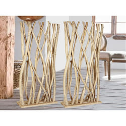 Séparateur de branches en teck naturel