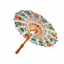 Parapluie Java peint en blanc Matériau : polyester/bois. Couleur blanche Assemblage requis : NON 50x50x65 cm