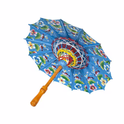 Parapluie Java peint en bleu Matériau : polyester/bois. Couleur bleu Assemblage requis : NON 50x50x65 cm