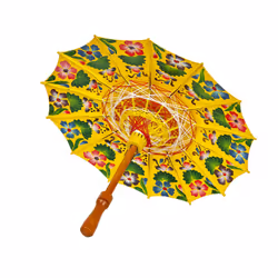 Parapluie Java peint en jaune Matériau : polyester/bois. Couleur jaune Assemblage requis : NON 50x50x65 cm