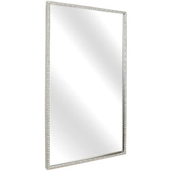 Miroir Rect. En Métal Argenté. Corde