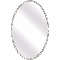 Cordon ovale miroir en métal argenté Matériel: Métal Argent Assemblage requis : NON 56x3x82 cm. Système d'ancrage : OUI