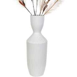 Vase en céramique blanc mat