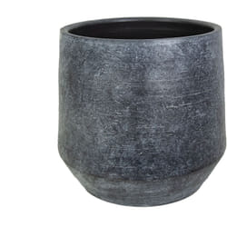 Cache-pot en céramique patinée grise
