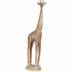 Figurine girafe en résine Matériel: Polyrésine Couleur: crème/naturel Assemblage requis : NON 19,5x13,5x69,5 cm. Système d'an ...