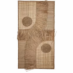 Tableau des fibres végétales Matière : Fibres Végétales Couleur naturelle Assemblage requis : NON 60x5x120 cm. Système d'ancr ...