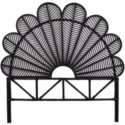 Tête de lit en rotin noir Matériel: Rotin La couleur noire Assemblage requis : NON 160x5x160 cm. Système d'ancrage : OUI