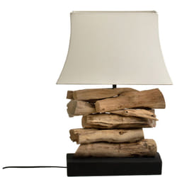 Fijalo - Lampe de table en bois avec écran