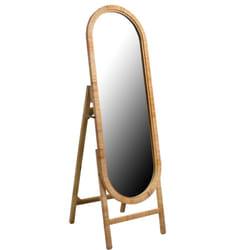 Miroir d'habillage en rotin en Sop.