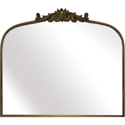 Miroir en métal avec guirlande dorée
