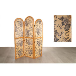 Paravent en bois/bambou peint
