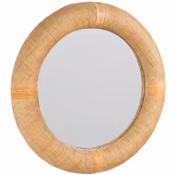 Miroir rond en rotin Matériel: Rotin Couleur naturelle Assemblage requis : NON 80x7x80 cm. Système d'ancrage : OUI