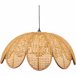 Lampe à suspension fleur en rotin Matériel: Bambou Couleur naturelle Assemblage requis : NON 51x51x22 cm. Système d'ancrage : ...