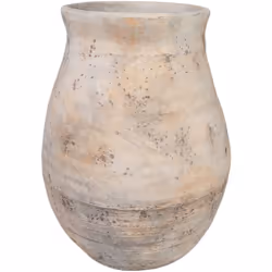 Vase à large ouverture en terre cuite Matériau : Terre cuite Beige Assemblage requis : NON 33x33x44 cm. Système d'ancrage : N ...