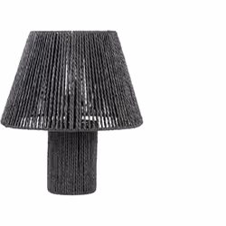 Lampe avec abat-jour en corde noire Matériel: corde de papier La couleur noire Assemblage requis : NON 22x22x36 cm. Système d ...