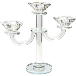 Candélabre en verre 3 bras