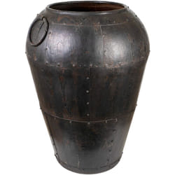 Vase en métal noir