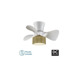 Fijalo - Ventilateur de Plafond 3 Pales / Lampe Métal / Abs Blanc