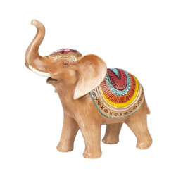 Figurine en résine d'éléphant coloré