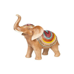 Figurine en résine d'éléphant coloré