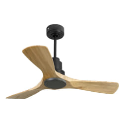 Ventilateur de plafond Réversible Thermostat Wifi Moteur à courant continu Toits en pente Télécommande Hypersilence Mémoire