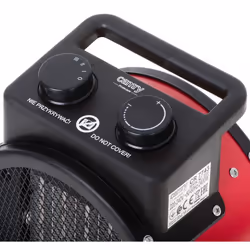 Briebe HT1130 appareil de chauffage Intérieure Noir, Rouge 2400 W Chauffage de ventilateur électrique