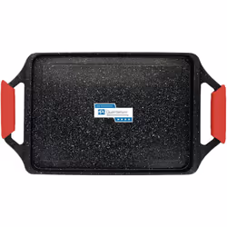 Black Titanium Plaque Griller Induction Antiadhésive Titane 43x25 Fonte d'Aluminium sans pfoa Noir - Briebe