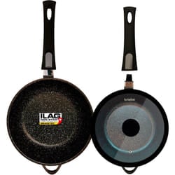 MGK19S Set 2 Sauteuse Induction Manche Amovible, Poêles 24/ 28cm Antiadhesive Couvercle Noir - Briebe
