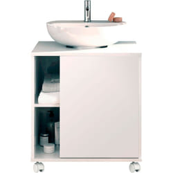 Briebe - Esencia Meuble Salle de Bain sous Lavabo avec ou sans Colonne Pied Blanc